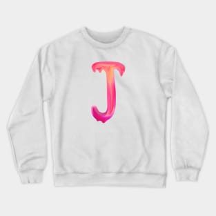 Letter J In Vibrant Watercolor Crewneck Sweatshirt